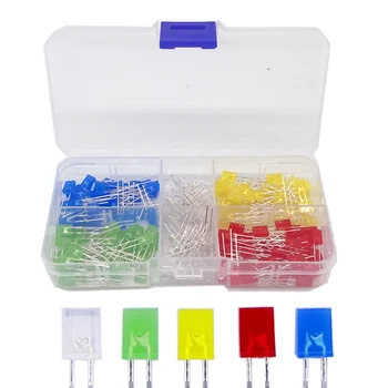 2x3x4 2x5x7 Квадратных 5-цветных Светодиодных Встроенных Ламп с Короткими НОЖКАМИ в виде Бусин В коробке/мешках для Arduino Diy Kit