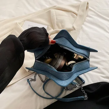 Женский джинсовый рюкзак в форме звезды YK2, сумка через плечо, сумка для покупок на молнии