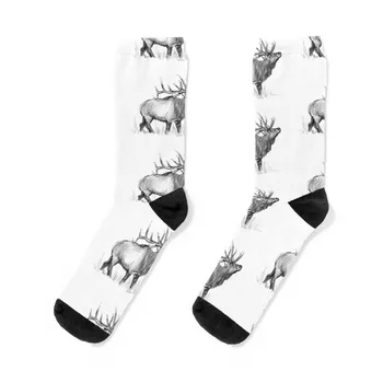 Носки Majestic Elk, хоккейные носки с яркими подвязками, подарки для девочек, мужские носки