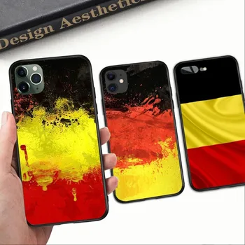 Чехол для телефона с флагом Бельгии для iPhone 14 13 12 11 XS X 8 7 6 Plus Mini Pro Max SE 2022, мягкий черный чехол для телефона