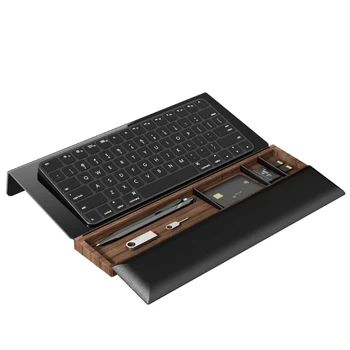 Эргономичная подставка для клавиатуры с упором для запястий и лотком для хранения, удобная накладка из полиуретана, кронштейн для подъема компьютерной клавиатуры